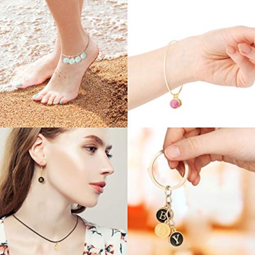 104 Piece Double Sided Letter Charms for DIY Jewelry