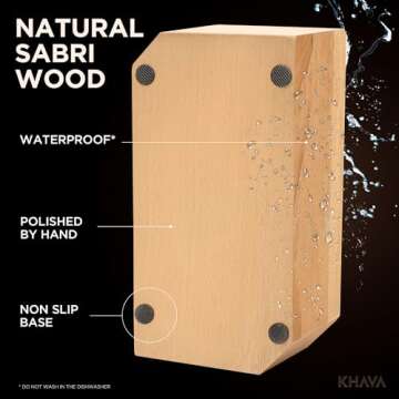 KHAVA Espresso Tamping Station | Wooden Coffee Tamper Station 51-54 mm | Espresso Organizer Portafilter Holder | Coffee Station Organizer for Countertop | Espresso Accessories for Coffee Bar, Natural