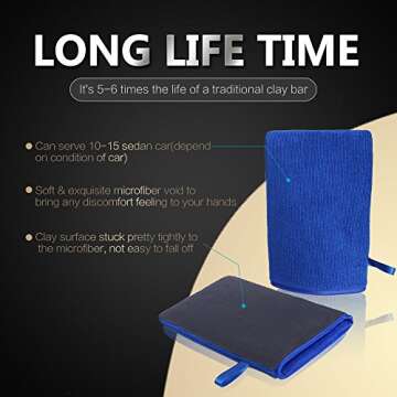 Clay Mitt, AutoCare Fine Grade Clay Bar Mitt Surface Prep Mitt Finish Clay Bar Mitt Wash Mitt Clay Eraser Mitt for Car Detailing Clay Bar Alternative Novel Detailing Tool & Kit, Creative Gift-1 Pack