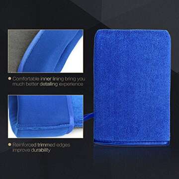 Clay Mitt, AutoCare Fine Grade Clay Bar Mitt Surface Prep Mitt Finish Clay Bar Mitt Wash Mitt Clay Eraser Mitt for Car Detailing Clay Bar Alternative Novel Detailing Tool & Kit, Creative Gift-1 Pack