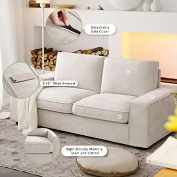 Affordable LEISLAND Modern Sofas Loveseat for Living Room