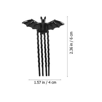Bat Hair Clips 2pcs Halloween Hair Combs,Bat Side Comb Alloy Headpiece Hair Hairpin Combs Hair Accessories for Girls Woman Girl Hair Clips