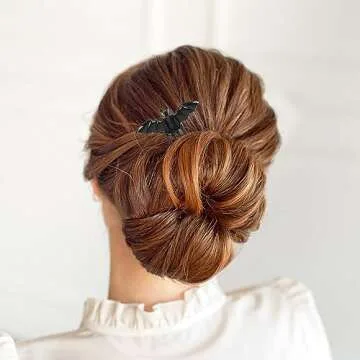 Bat Hair Clips 2pcs Halloween Hair Combs,Bat Side Comb Alloy Headpiece Hair Hairpin Combs Hair Accessories for Girls Woman Girl Hair Clips