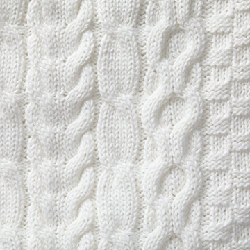 Hope & Henry Soft White Cable Knit Baby Romper