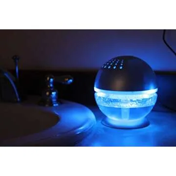 EcoGecko Little Squirt air revitalizer, 4.25"D x 5"H, Black