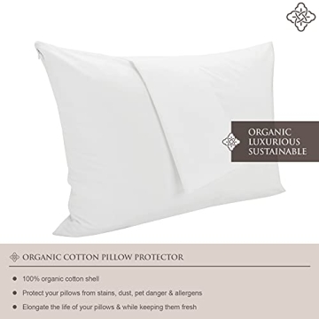 Bioweaves Organic Cotton Pillow Protectors 20x26 - 2-Pack
