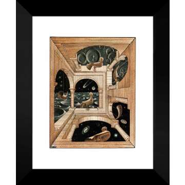 Other World 20x24 Framed Art Print by M.C. Escher - Stunning Modern Decor