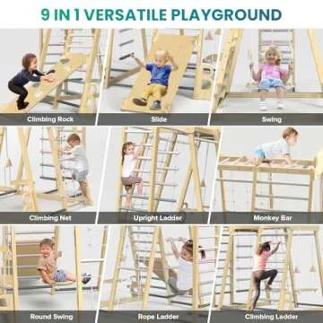 9-in-1 Indoor Playground Jungle Gym for Kids