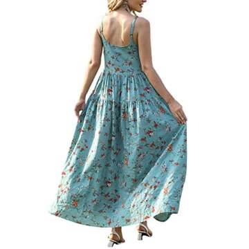 YESNO Bohemian Summer Dresses for Women Casual Wear
