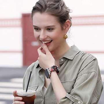 Stylish TOYOUTHS Scrunchie Bands for Fitbit Versa