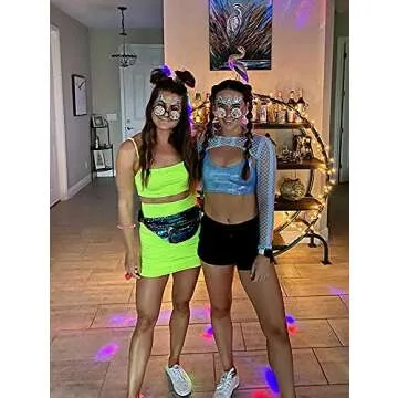 BEAGIMEG Women's Ruched Cami Crop Top Bodycon Skirt 2 Piece Outfits Dress Fluogreen