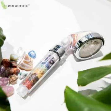 Eternal Wellness Chakra Crystal Shower Head with LED Lights