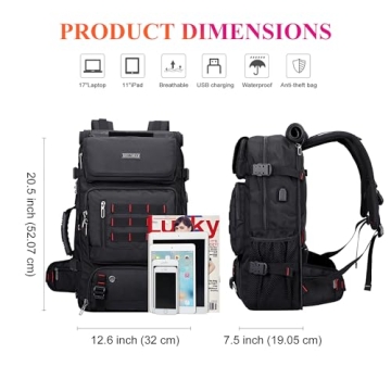 WITZMAN Airline Approved Convertible Travel Backpack