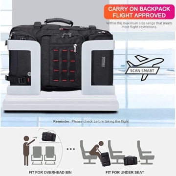 WITZMAN Airline Approved Convertible Travel Backpack