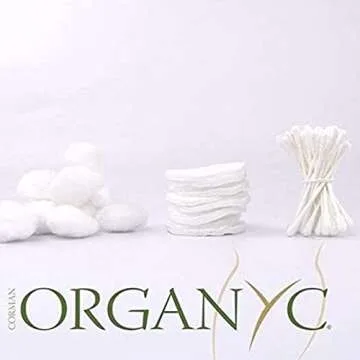 Organyc 100% Organic Cotton Rounds - Biodegradable Cotton, Chemical Free, For Sensitive Skin (70 Count) - Daily Cosmetics. Beauty and Personal Care