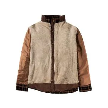 Mr.Stream Men's Outdoor Casual Vintage Long Sleeve Plaid Flannel Button Down Shirt Jacket 3251 Coffee L