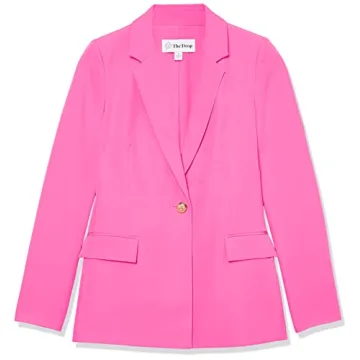 The Drop Women's Blake Long Blazer Rose Pink Style Essential