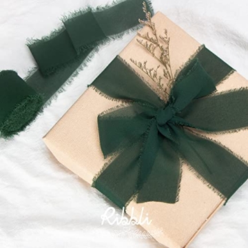 Elegance Awaits with Ribbli Green Chiffon Ribbon 1.5 in x 30 Yards
