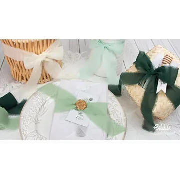 Elegance Awaits with Ribbli Green Chiffon Ribbon 1.5 in x 30 Yards