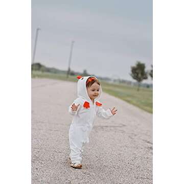 HINTINA Baby Girls 3D Unicorn Angel Wings Hooded Zipper Romper Jumpsuit Christmas Outfits Clothes Pink White