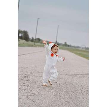 HINTINA Baby Girls 3D Unicorn Angel Wings Hooded Zipper Romper Jumpsuit Christmas Outfits Clothes Pink White