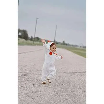 HINTINA Baby Girls 3D Unicorn Angel Wings Hooded Zipper Romper Jumpsuit Christmas Outfits Clothes Pink White