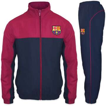 FC Barcelona Men's Official Soccer Tracksuit Set - Jacket & Pants