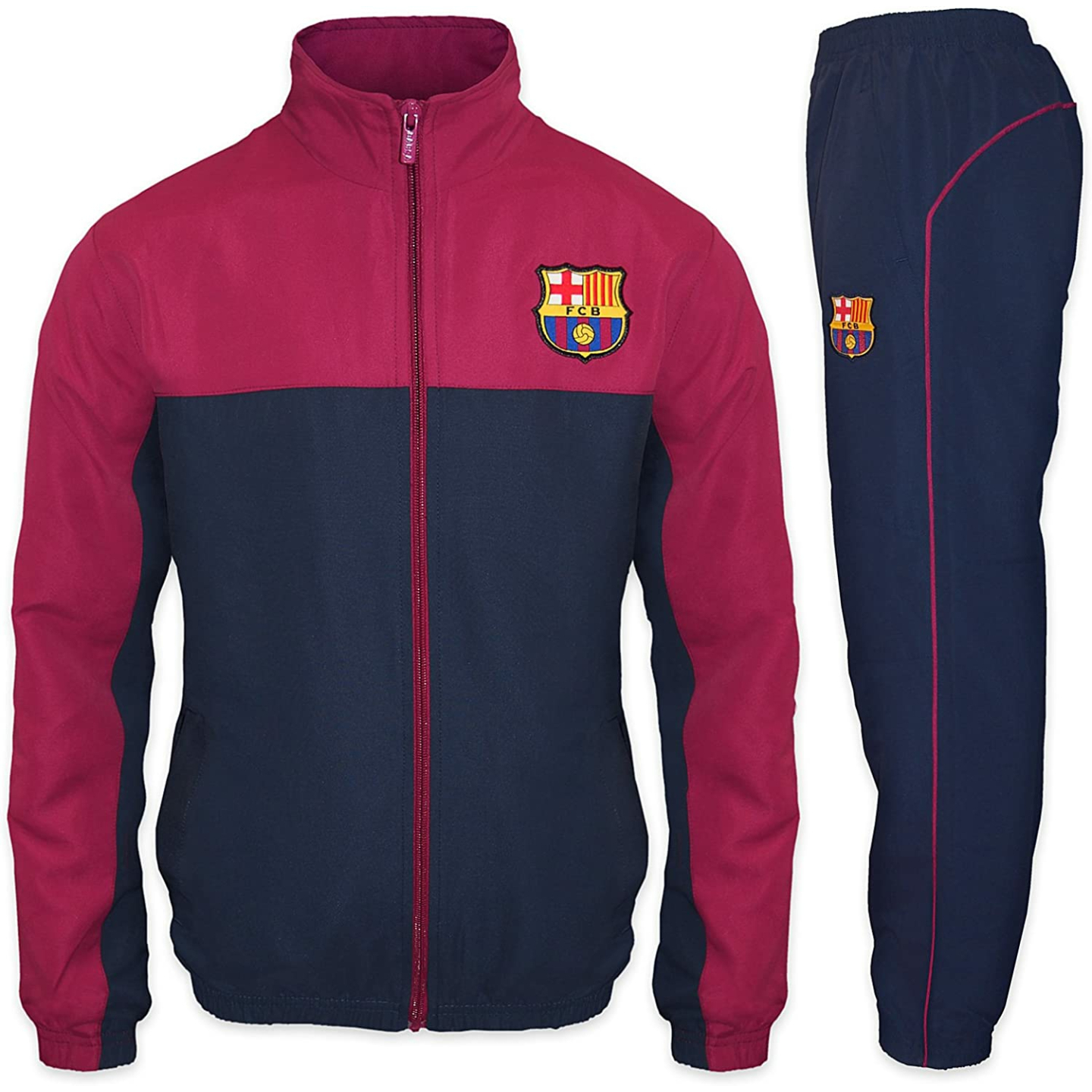 FC Barcelona Men's Soccer Tracksuit Set - Jacket & Pants