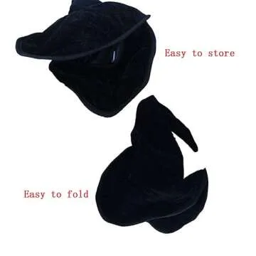 Bcaseruy Large Wicked Witch Hat for Women Black Halloween Party Masquerade Cosplay Costume Accessory Adult