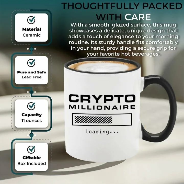 Crypto Millionaire Loading... Ceramic Mug - Funny Gift