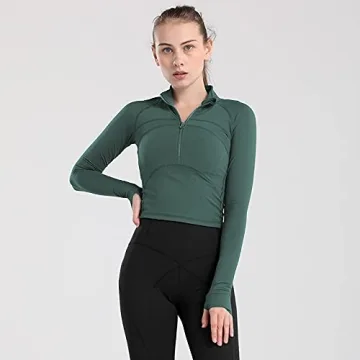 ZHENWEI Women’s Slim Fit Yoga Crop Top Jacket for All Occasions