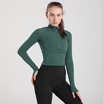 ZHENWEI Women’s Slim Fit Yoga Crop Top Jacket for All Occasions