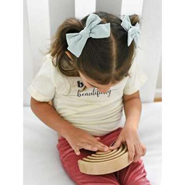 Baby Girl Hair Clips 12 Pack Soft Bows Barrettes