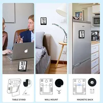 DOQAUS Hygrometer with Fast Refresh Rate for Indoor Use