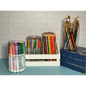 Smart Solutions BPA-Free Plastic Mason Jars for Crafts and Storage