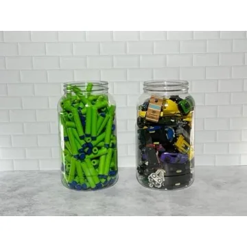 Smart Solutions BPA-Free Plastic Mason Jars for Crafts and Storage