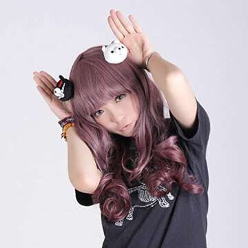 APRILALEX Monokuma Hairpin Anime Cosplay Clip