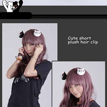 APRILALEX Monokuma Hairpin Anime Cosplay Clip