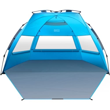 OutdoorMaster Pop Up Beach Tent for 4 Person - Easy Setup and Portable Beach Shade Sun Shelter Canop...