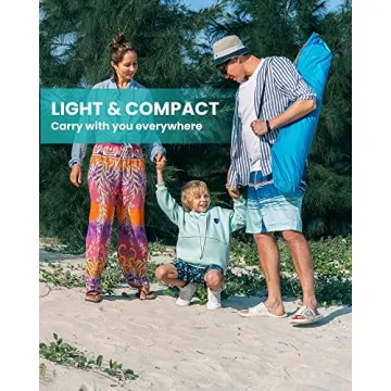 OutdoorMaster Pop Up Beach Tent for 4 Person - Easy Setup and Portable Beach Shade Sun Shelter Canopy with UPF 50+ UV Protection Removable Skylight Family Size - Blue