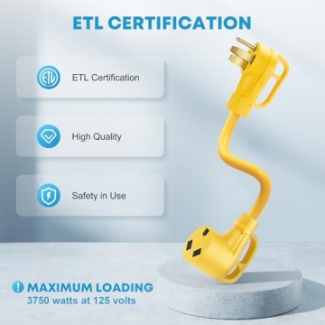 Kohree 50 Amp to 30 Amp RV Adapter for Easy Power Conversion