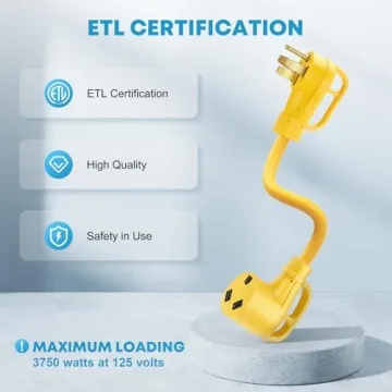 Kohree 50 Amp to 30 Amp RV Adapter for Easy Power Conversion