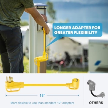 Kohree 50 Amp to 30 Amp RV Adapter for Easy Power Conversion