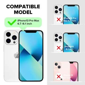 Goton Compatible for iPhone 13 Pro Max(6.7'') & Pro(6.1'') 2021 Camera Lens Protector, 9H Tempered Glass Film Full Cover Sticker Accessories