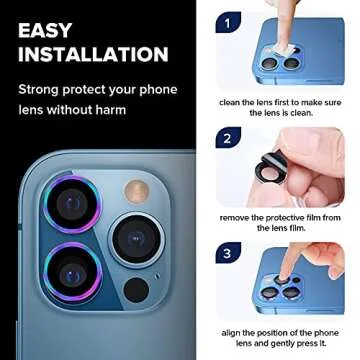 Goton Compatible for iPhone 13 Pro Max(6.7'') & Pro(6.1'') 2021 Camera Lens Protector, 9H Tempered Glass Film Full Cover Sticker Accessories