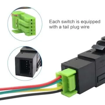 iztor 12v Push Button Switch Blue LED Multi-Purpose Switches Waterproof Toggle Switch with 4 Wires Connector Kit for Various Toyota Tacoma Tundra FJ Cruiser Car Modification Start Switch Style