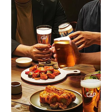 BaveL 20 oz Can Shaped Beer Glasses Set Elegant Durable