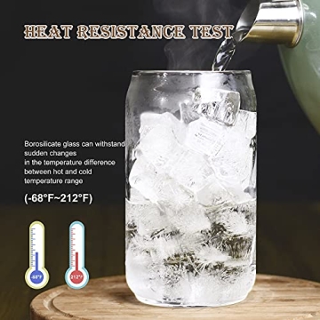 BaveL 20 oz Can Shaped Beer Glasses Set Elegant Durable