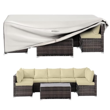MR. COVER Patio Table Covers for Outdoor Furniture, Waterproof, Heavy Duty & Universal Fit