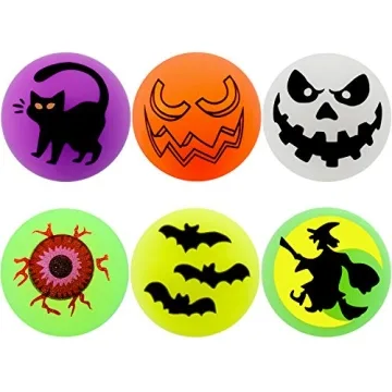 NEWBEA Halloween Glow-in-the-Dark Bouncy Balls 72PCs